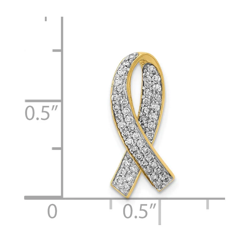 14k Diamond  Awareness Pendant