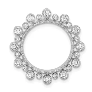 14K White Gold  Lab Grown Diamond SI1/SI2, G H I, Fancy Circle Chain Slide