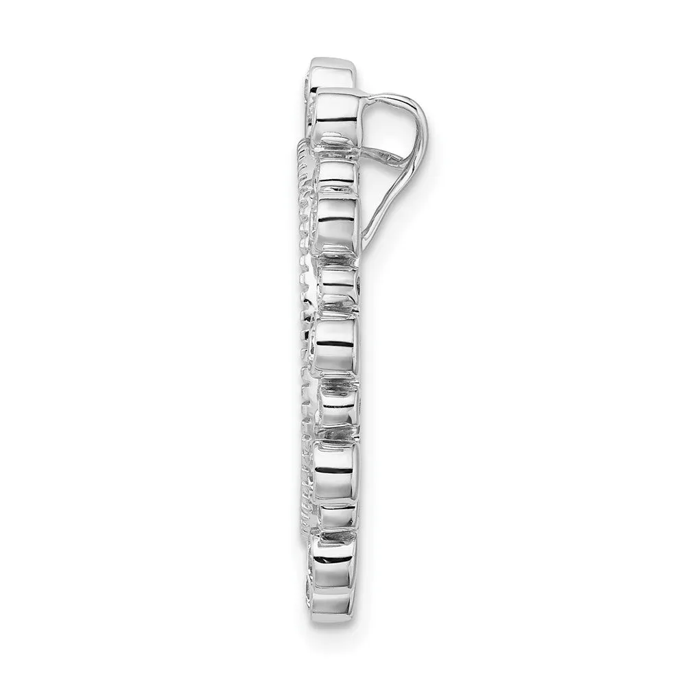14K White Gold  Lab Grown Diamond SI1/SI2, G H I, Fancy Circle Chain Slide