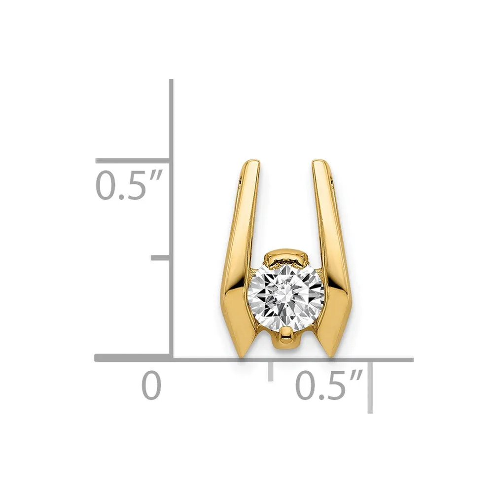 14k Yellow Gold 4.75mm AAA Diamond Slide