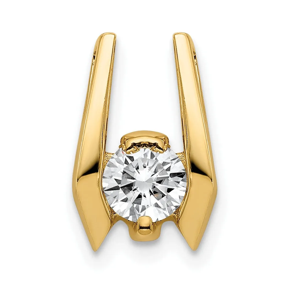 14k Yellow Gold 4.75mm AAA Diamond Slide