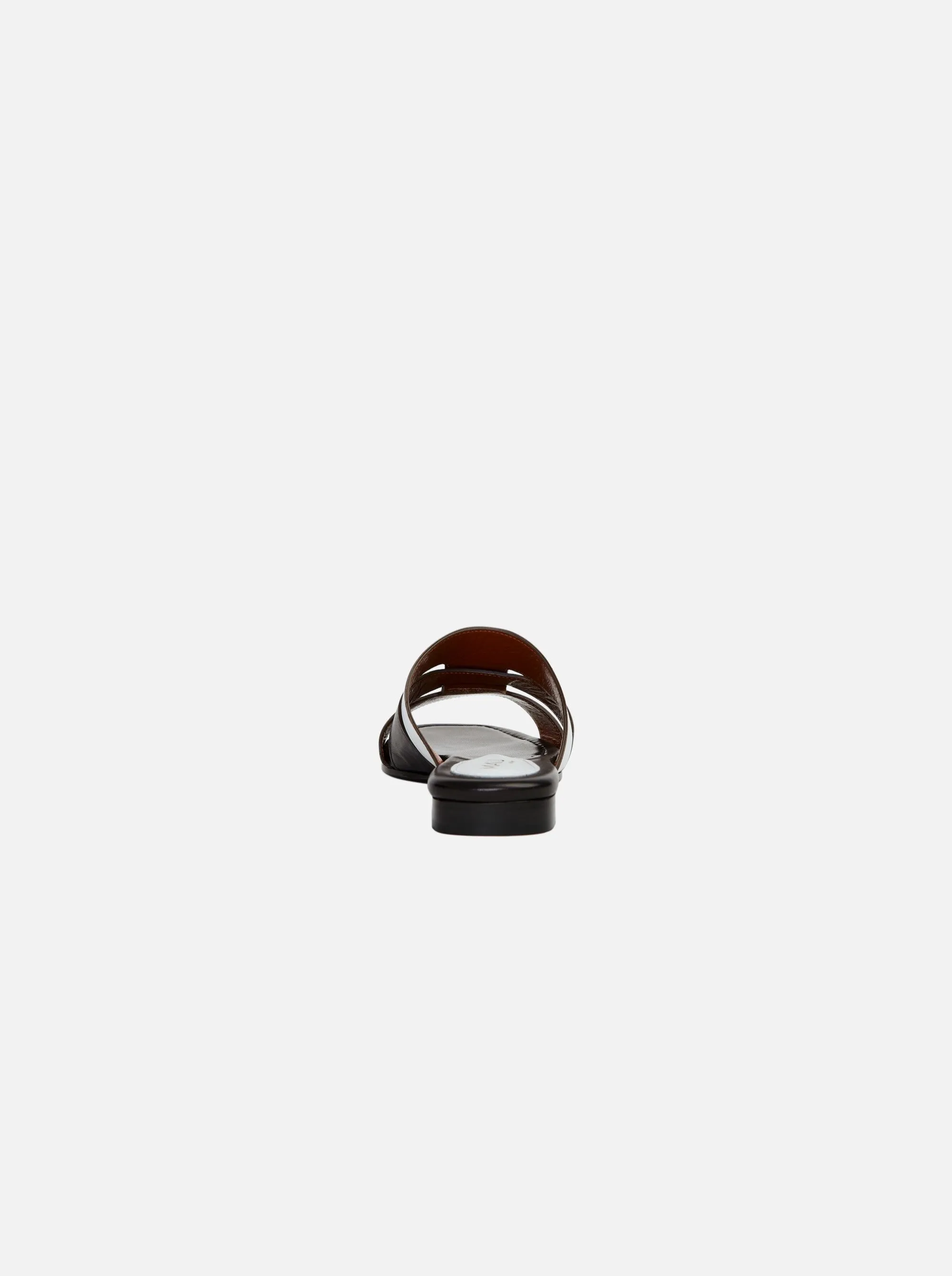 15 Woven Leather Slippers White & Black Soft