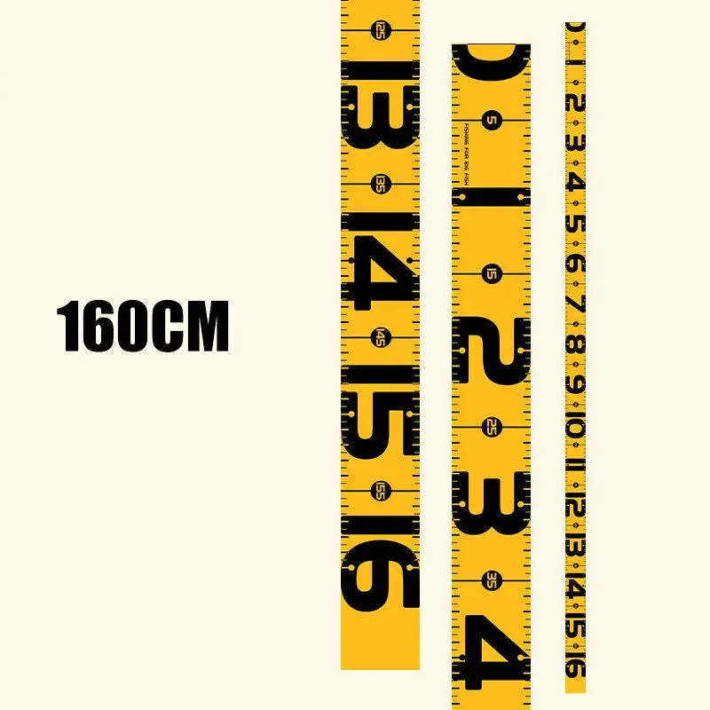 1Pc Waterproof Fish Measuring Ruler 160Cm Foldable Fishing Tape Sticker Adhesive