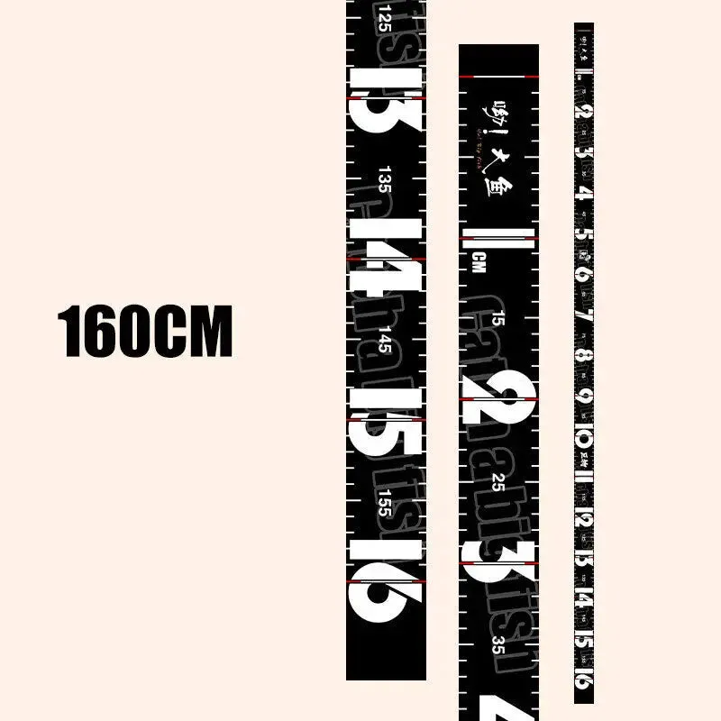 1Pc Waterproof Fish Measuring Ruler 160Cm Foldable Fishing Tape Sticker Adhesive