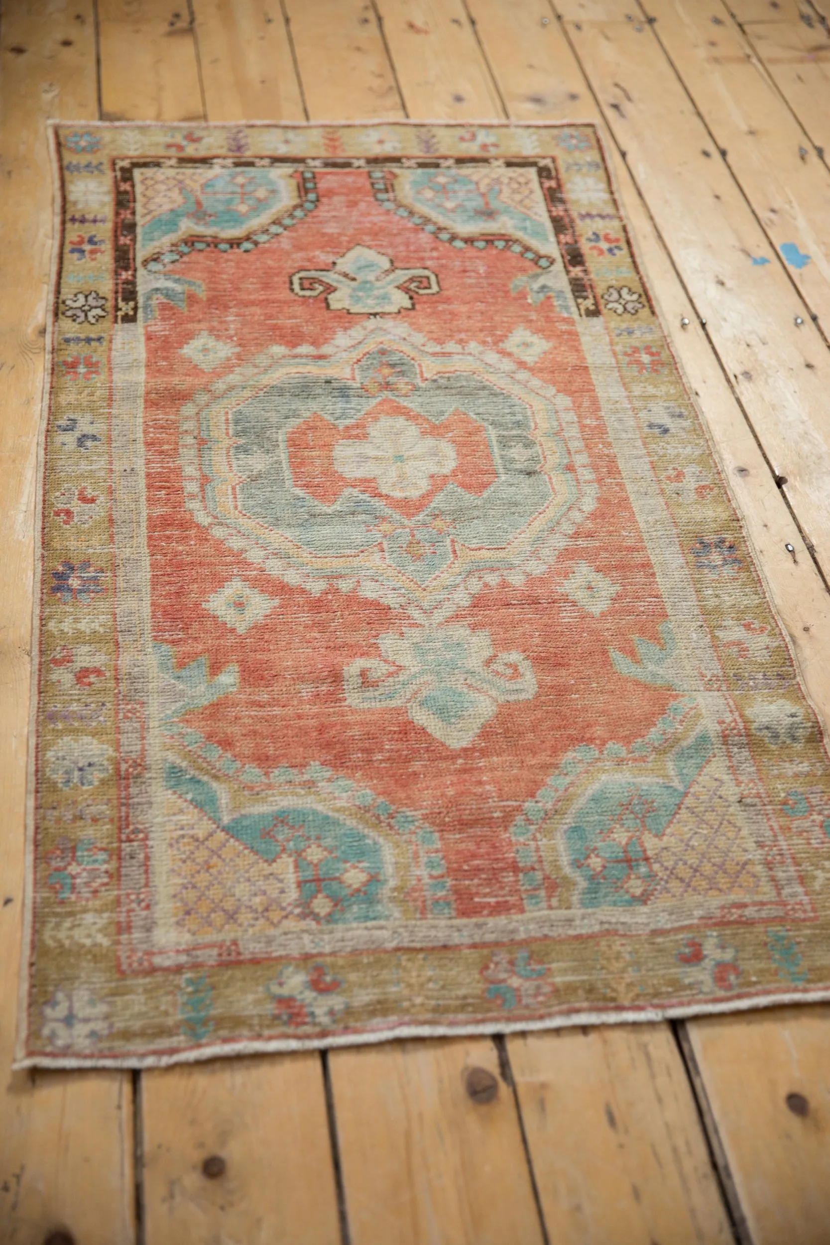 2.5x5 Vintage Distressed Oushak Rug Runner