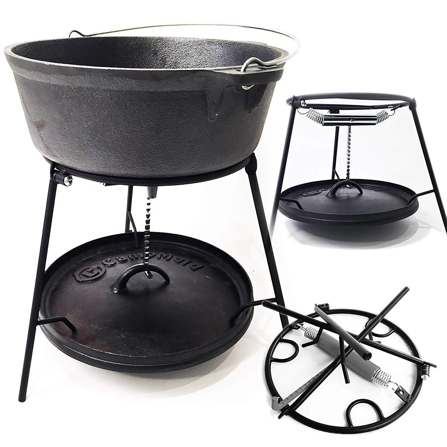 6-Piece Dutch Oven Set With 12" Dutch Oven Without Legs