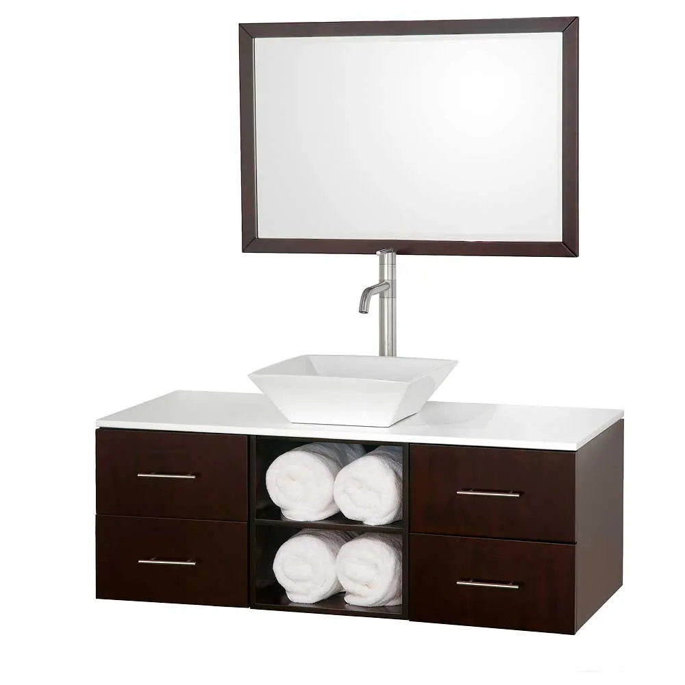 Abba 48 Inch Single Bathroom Vanity in Espresso