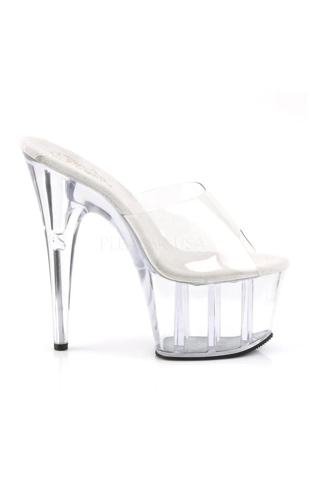 ADORE-701 Platform Slide  | Clear Vinyl