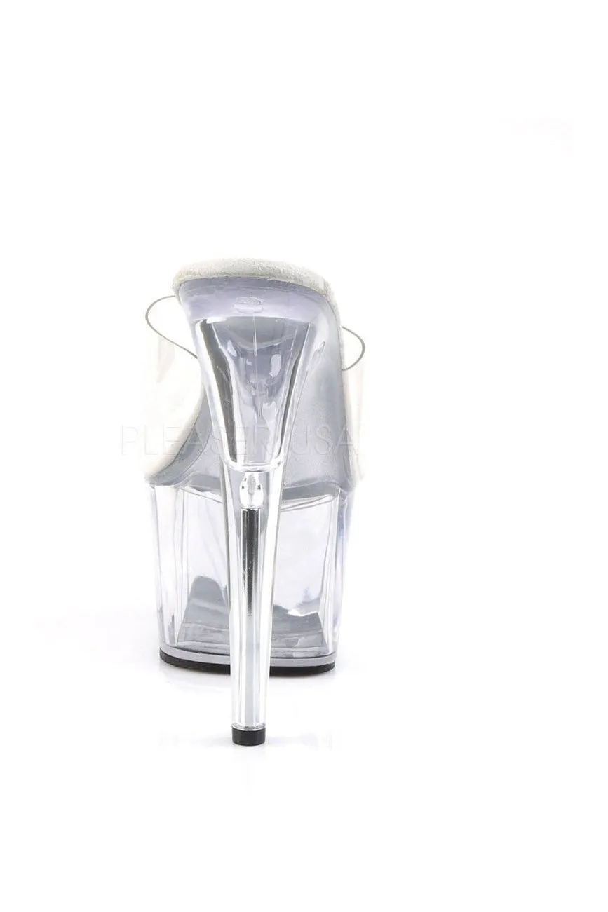 ADORE-701 Platform Slide  | Clear Vinyl