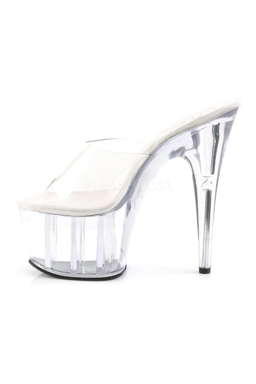 ADORE-701 Platform Slide  | Clear Vinyl