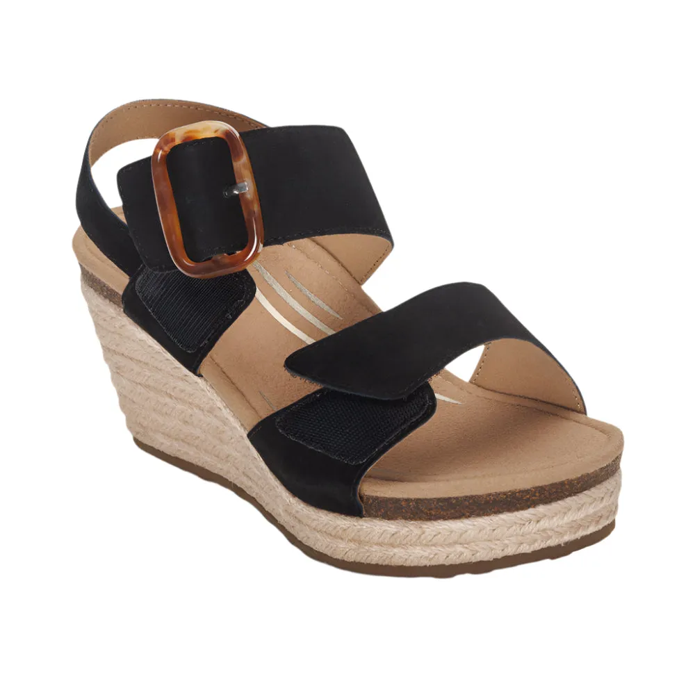 Aetrex Women's Ashley Arch Support Wedge Black