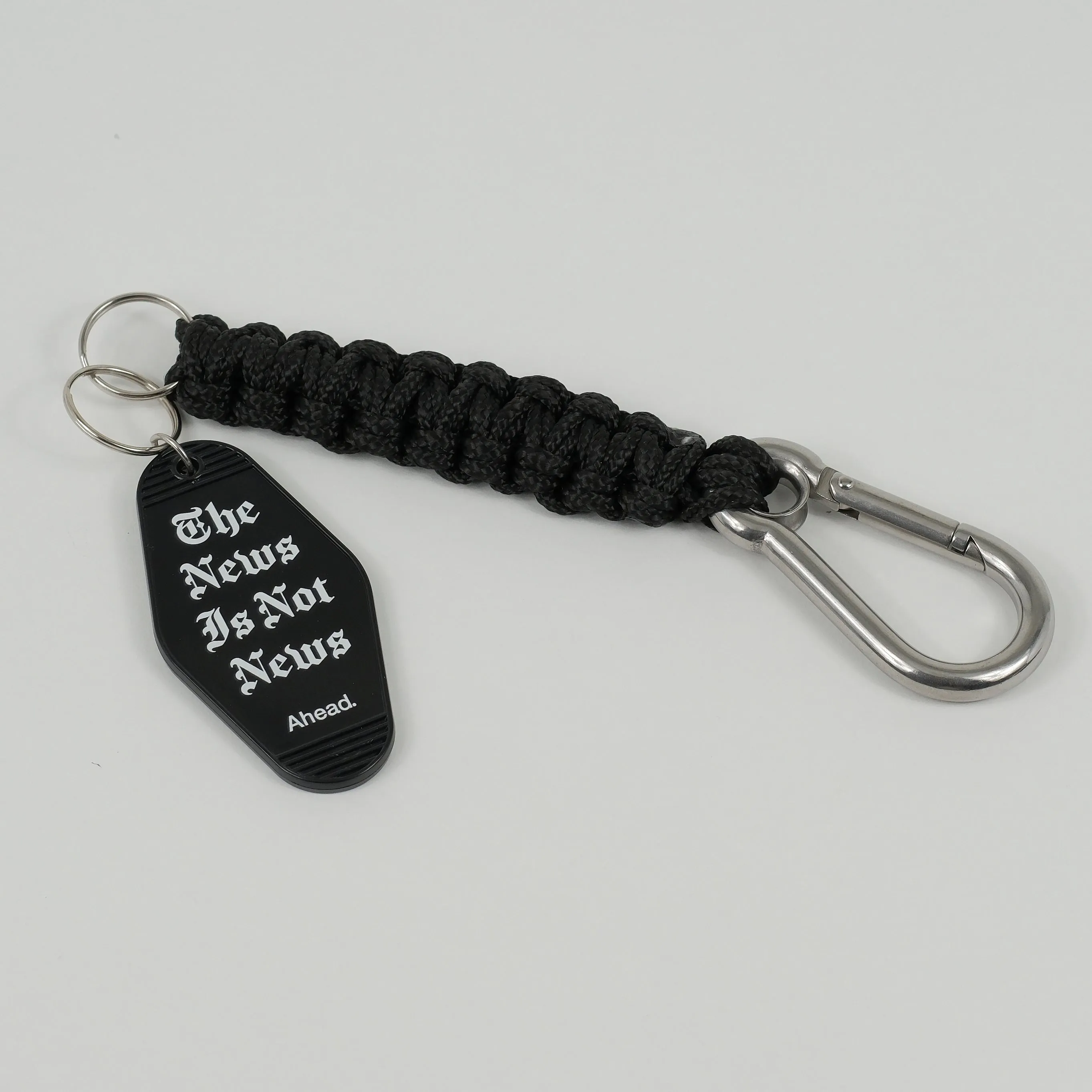 Ahead Worldwide The News Woven Keychain Black