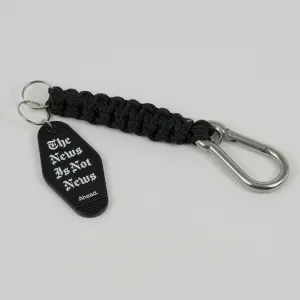Ahead Worldwide The News Woven Keychain Black