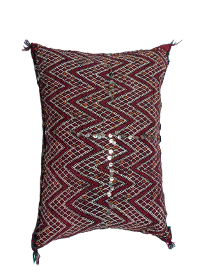 Ain Leuh Vintage Pillow - Crimson Handira
