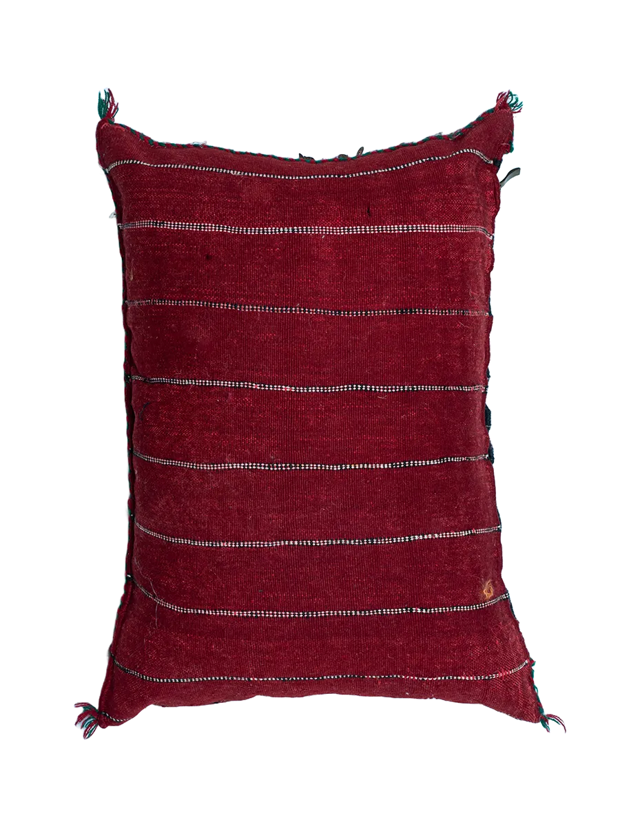 Ain Leuh Vintage Pillow - Crimson Handira
