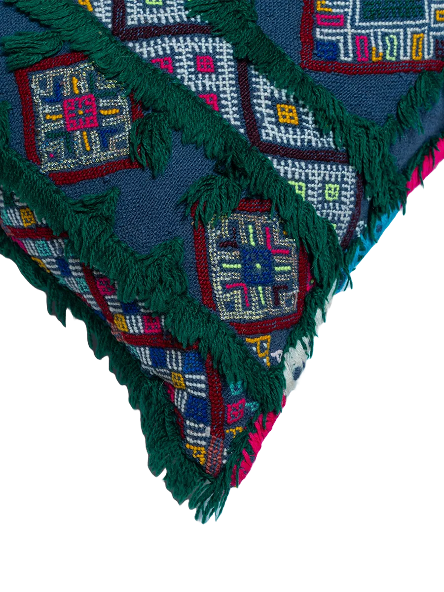 Ain Leuh Vintage Pillow - Lush Indigo