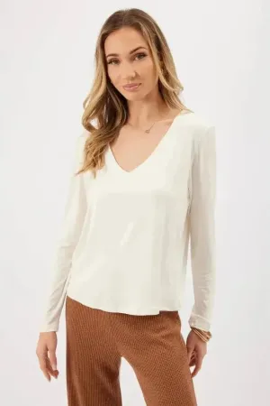 Ashley Long Sleeve Top - Cream