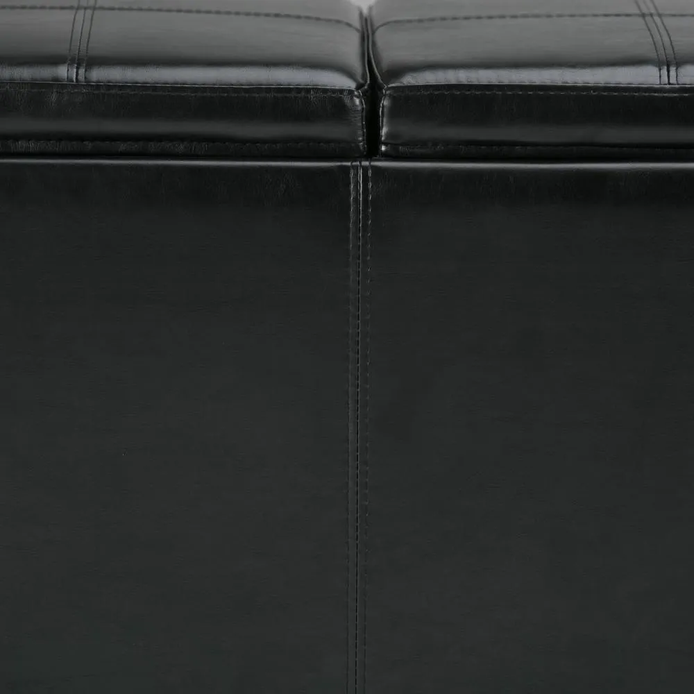 Avalon 3 Trays Ottoman in Vegan Leather