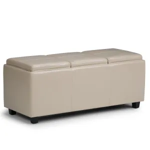 Avalon 3 Trays Ottoman in Vegan Leather