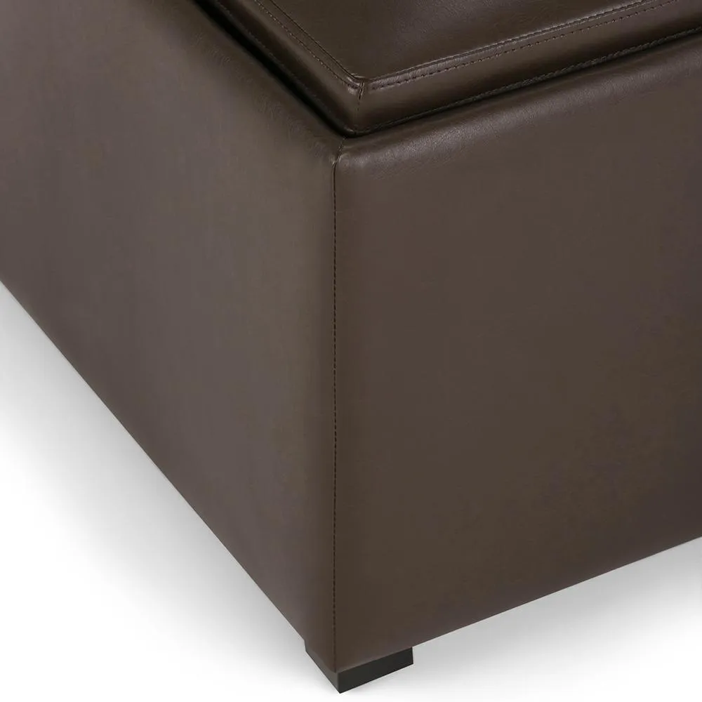 Avalon Table Ottoman in Vegan Leather