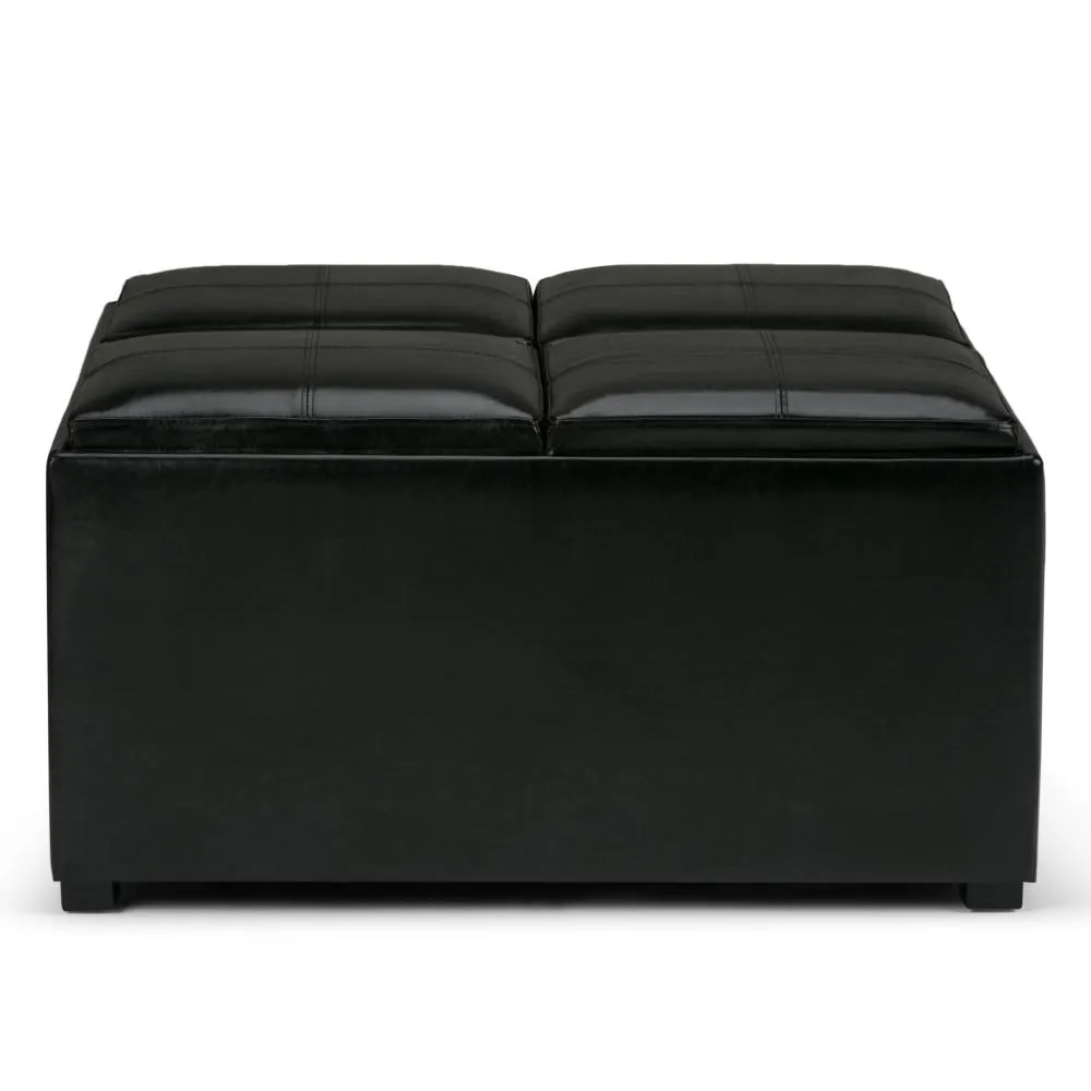 Avalon Table Ottoman in Vegan Leather
