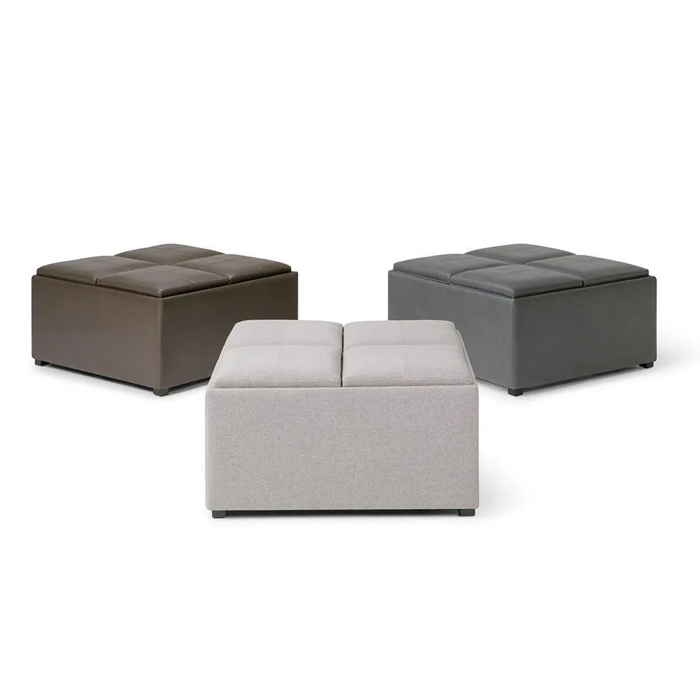 Avalon Table Ottoman in Vegan Leather