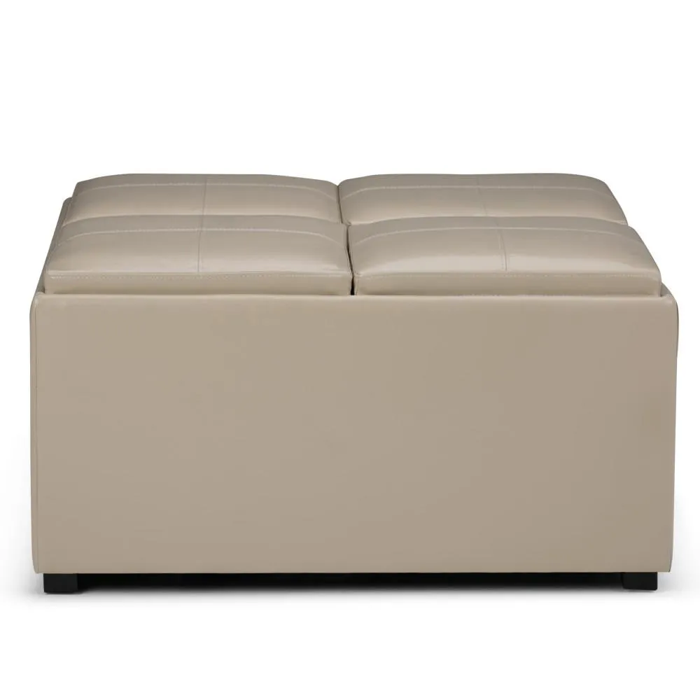 Avalon Table Ottoman in Vegan Leather
