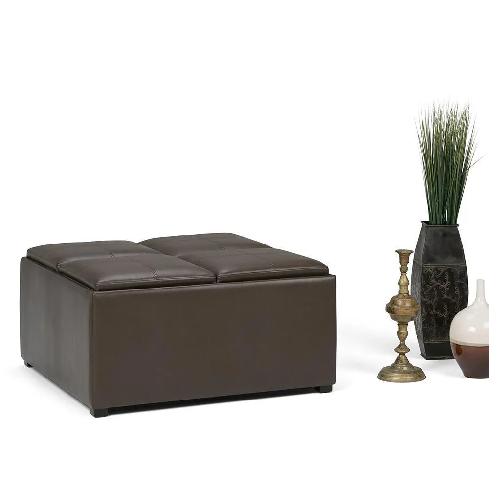 Avalon Table Ottoman in Vegan Leather