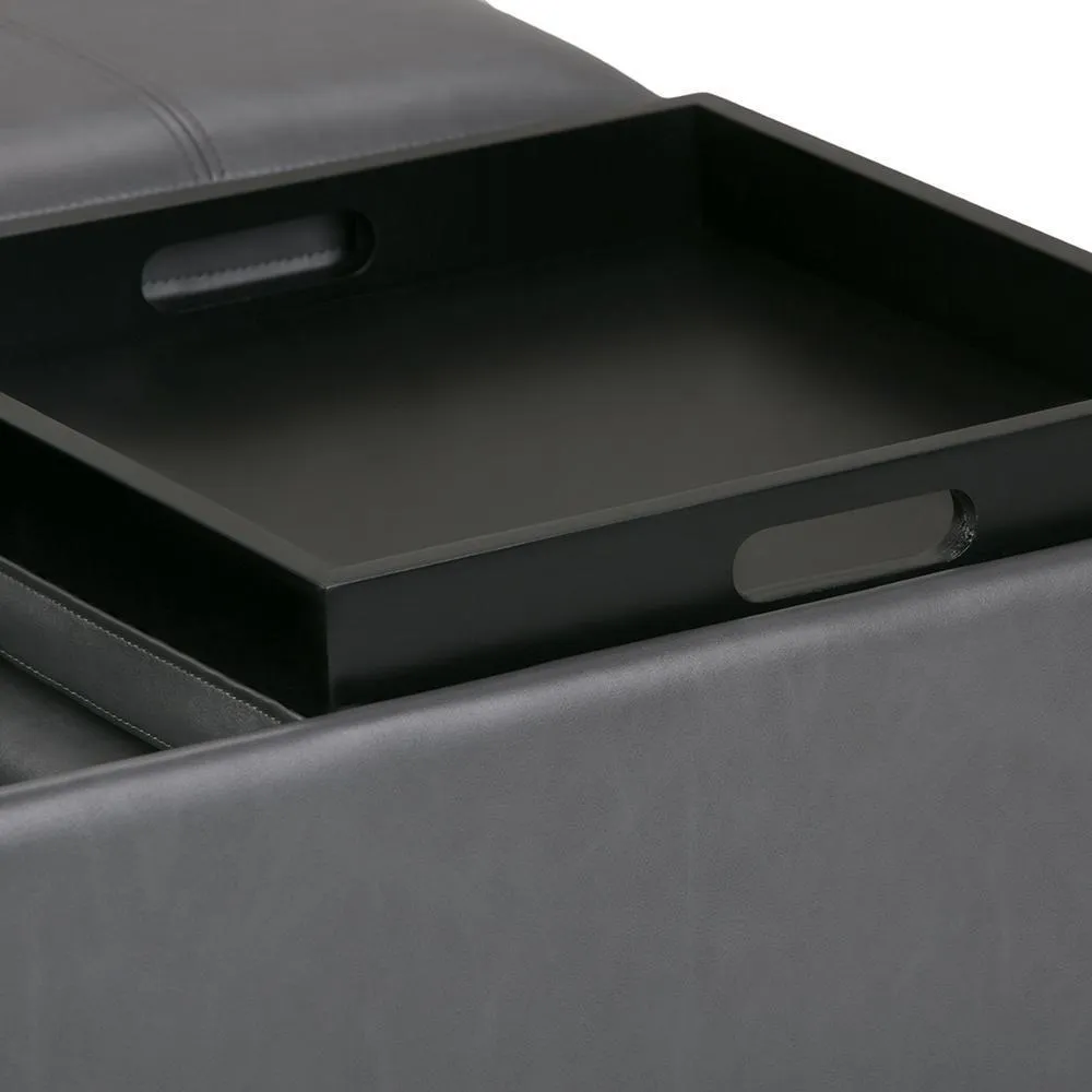 Avalon Table Ottoman in Vegan Leather