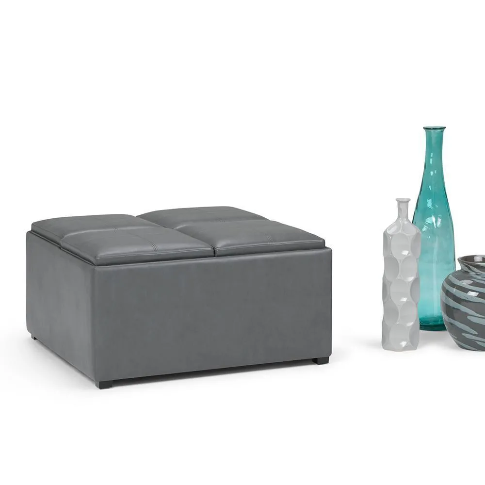 Avalon Table Ottoman in Vegan Leather