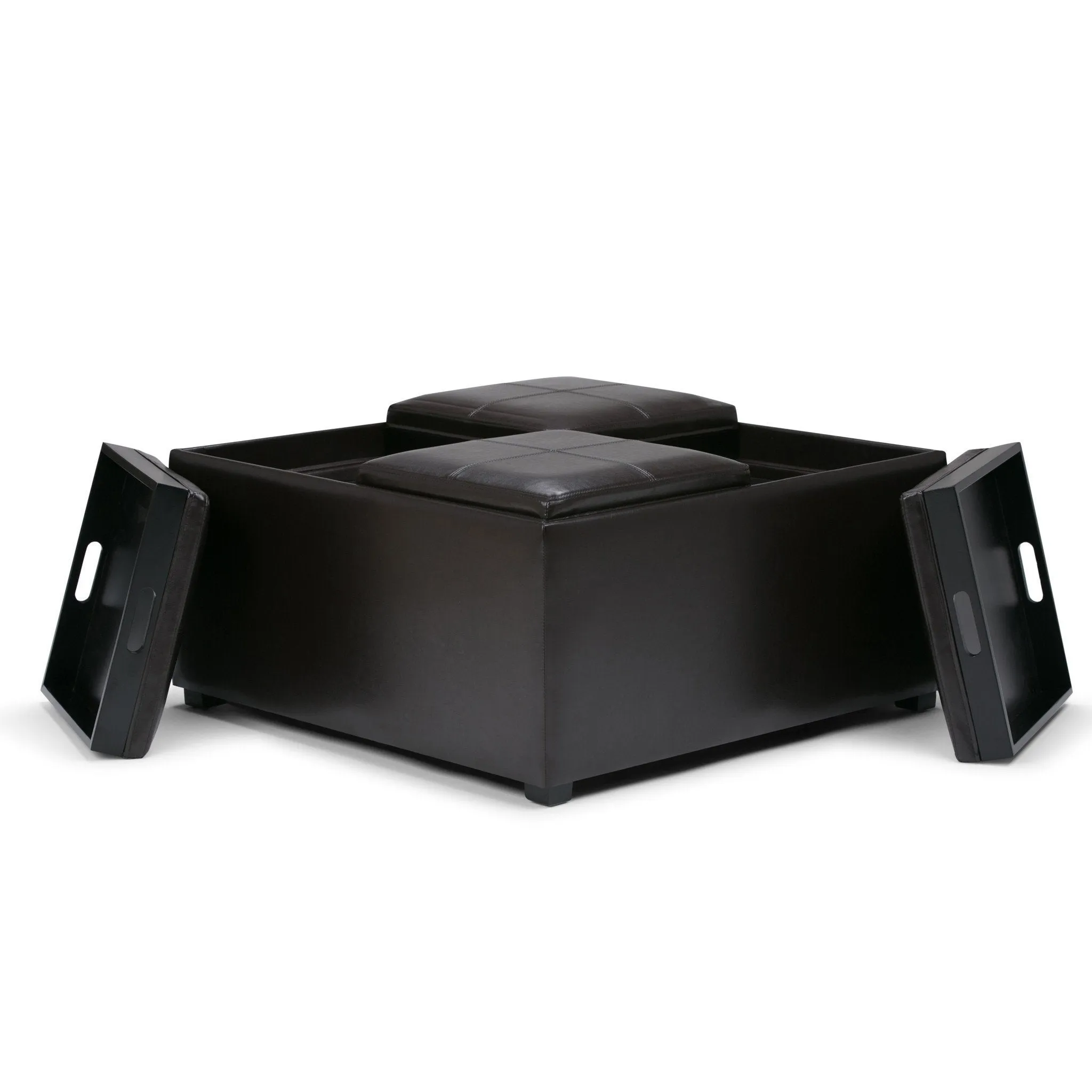 Avalon Table Ottoman in Vegan Leather