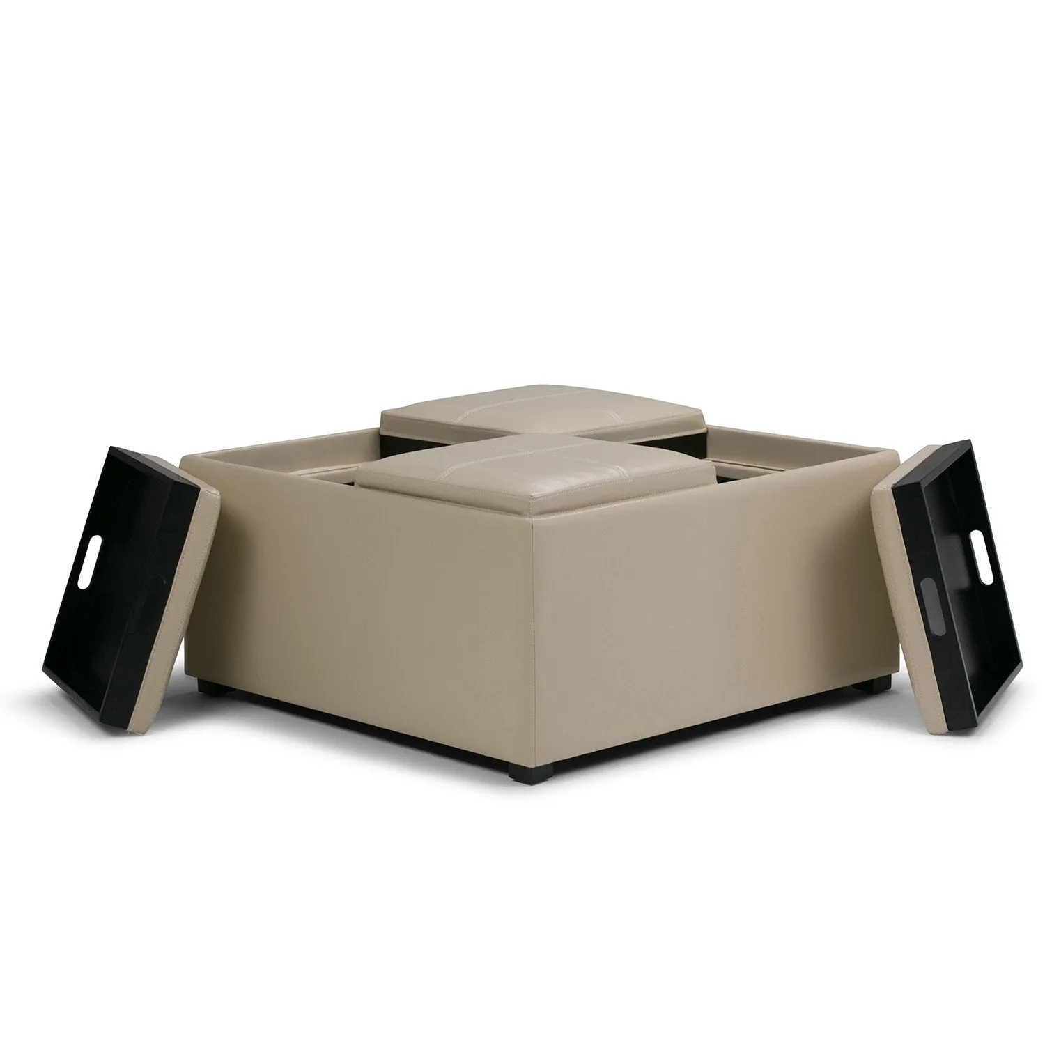 Avalon Table Ottoman in Vegan Leather