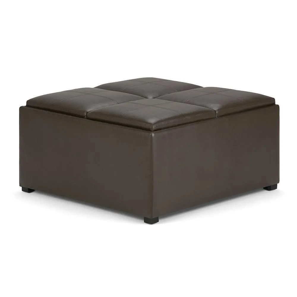 Avalon Table Ottoman in Vegan Leather