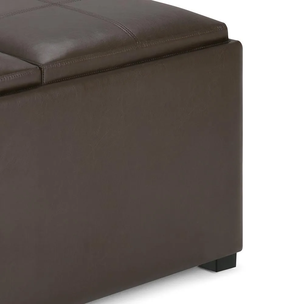 Avalon Table Ottoman in Vegan Leather