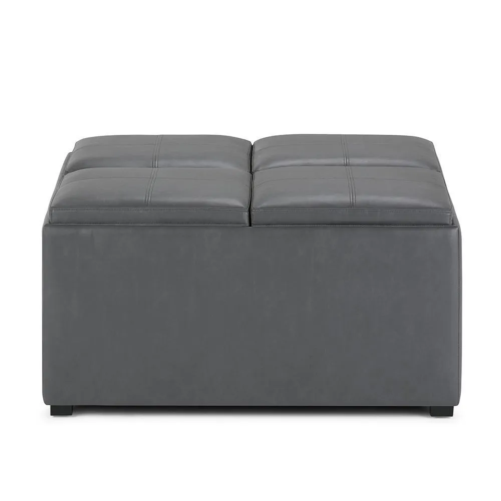 Avalon Table Ottoman in Vegan Leather