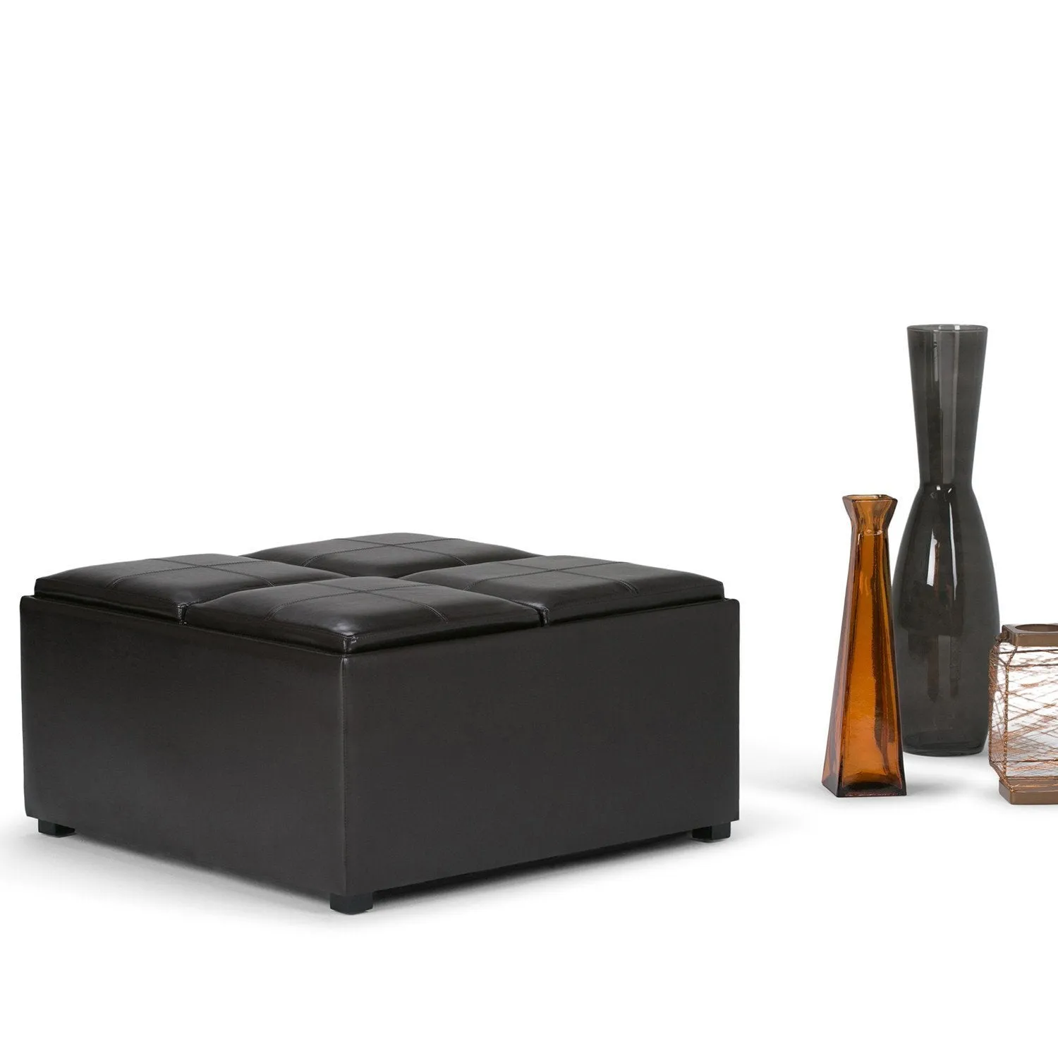 Avalon Table Ottoman in Vegan Leather
