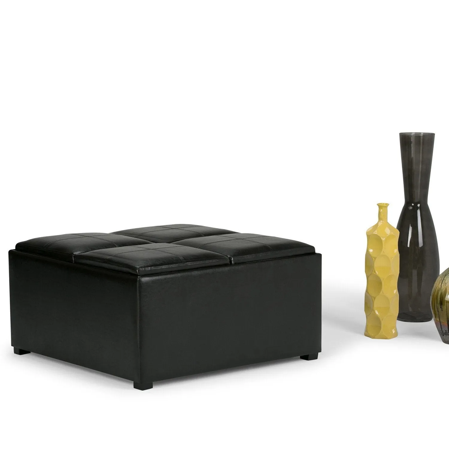Avalon Table Ottoman in Vegan Leather