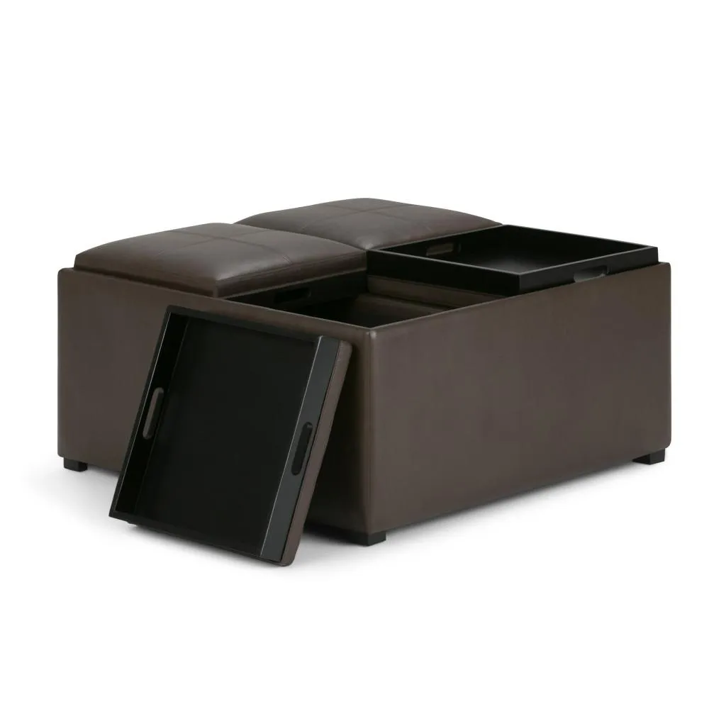 Avalon Table Ottoman in Vegan Leather