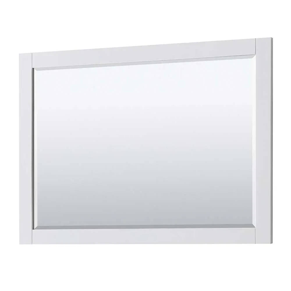 Avery 48 Inch Single Bathroom Vanity in White - Brushed Gold Trim