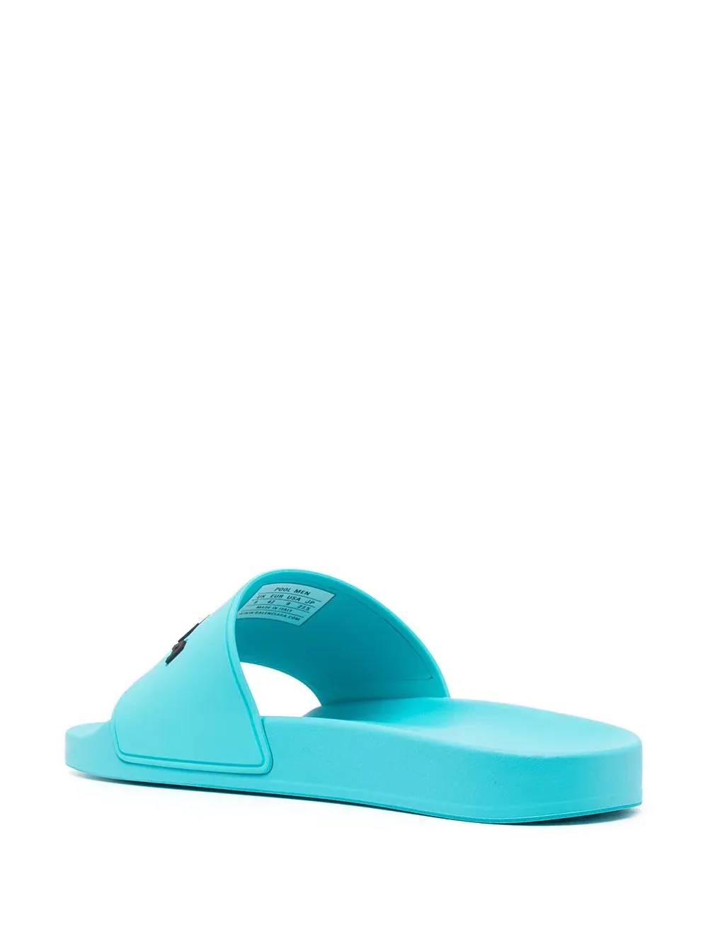 Balenciaga Men's Pool Rubber Raised Logo Slides