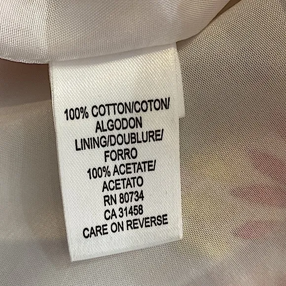 BCBGMAXAZRIA Red White Orange Floral 100% Cotton Chic Pleated Full Skirt Size 4