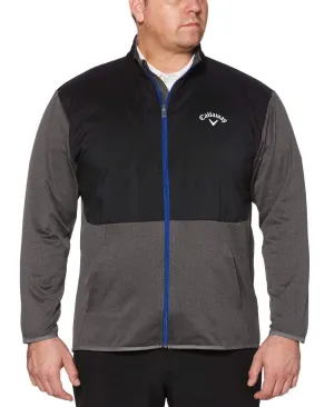 Big & Tall Opti-Therm Full-Zip Heathered Waffle Fleece Jacket