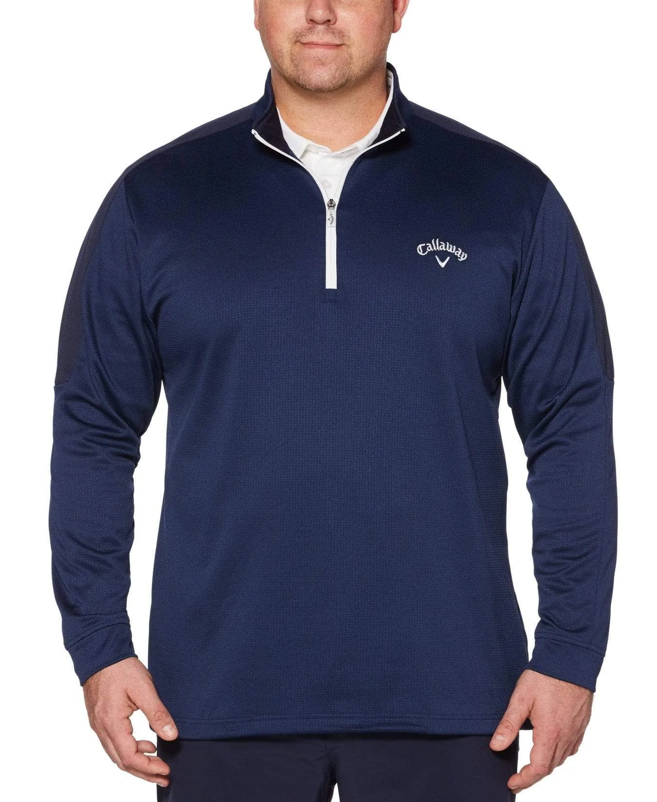 Big & Tall Thermal Heathered Waffle Fleece Mid-Layer
