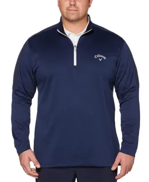 Big & Tall Thermal Heathered Waffle Fleece Mid-Layer