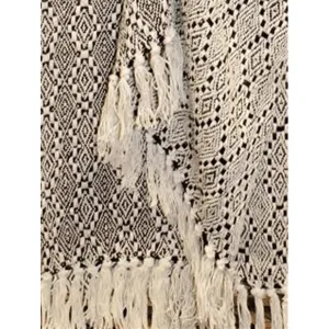 BLACK DIAMOND WOVEN COTTON THROW