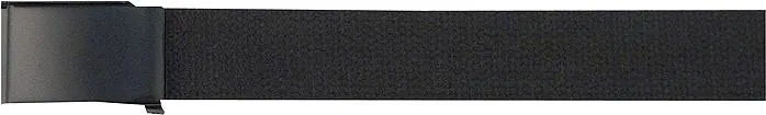 Black - Military Web Belt with Black Flip Buckle 54 in.