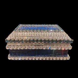 Blue Crocodile Keepsake Box Featuring Premium Crystal