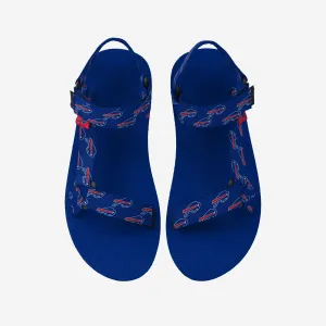 Buffalo Bills Womens Repeat Logo Strap Sandal