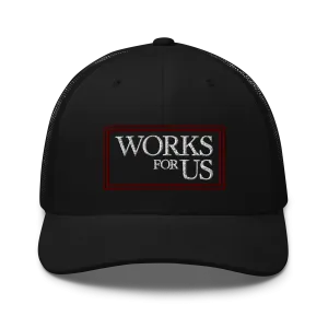 Burgundy & White Retro Trucker Hat
