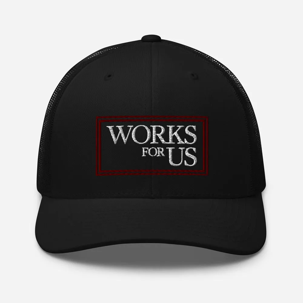 Burgundy & White Retro Trucker Hat